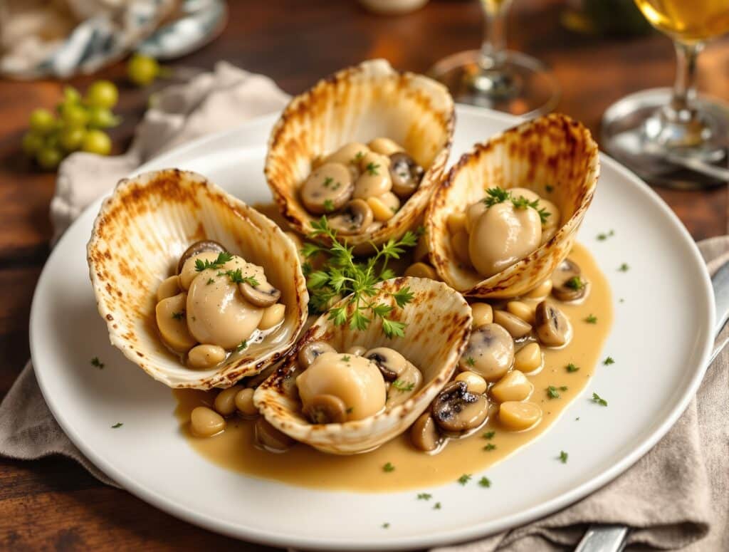Coquilles Saint-Jacques à la normande