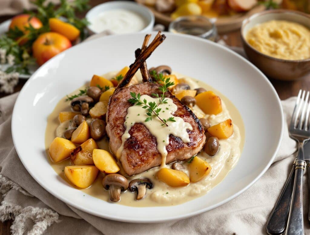 Côte de veau à la normande