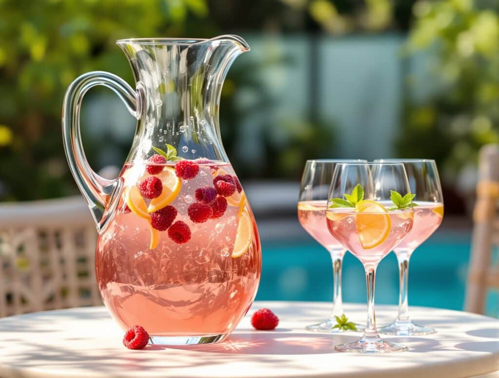 soupe de champagne aux framboises