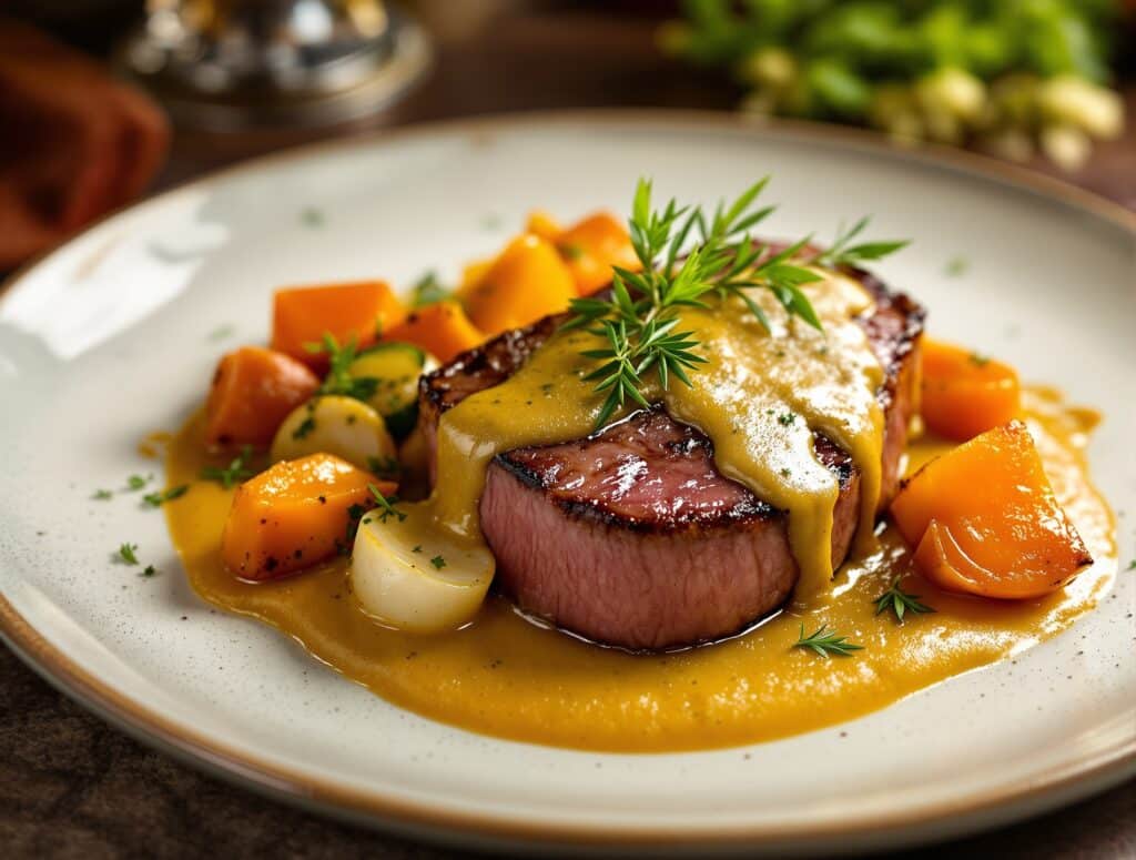 filet mignon et accompagnement