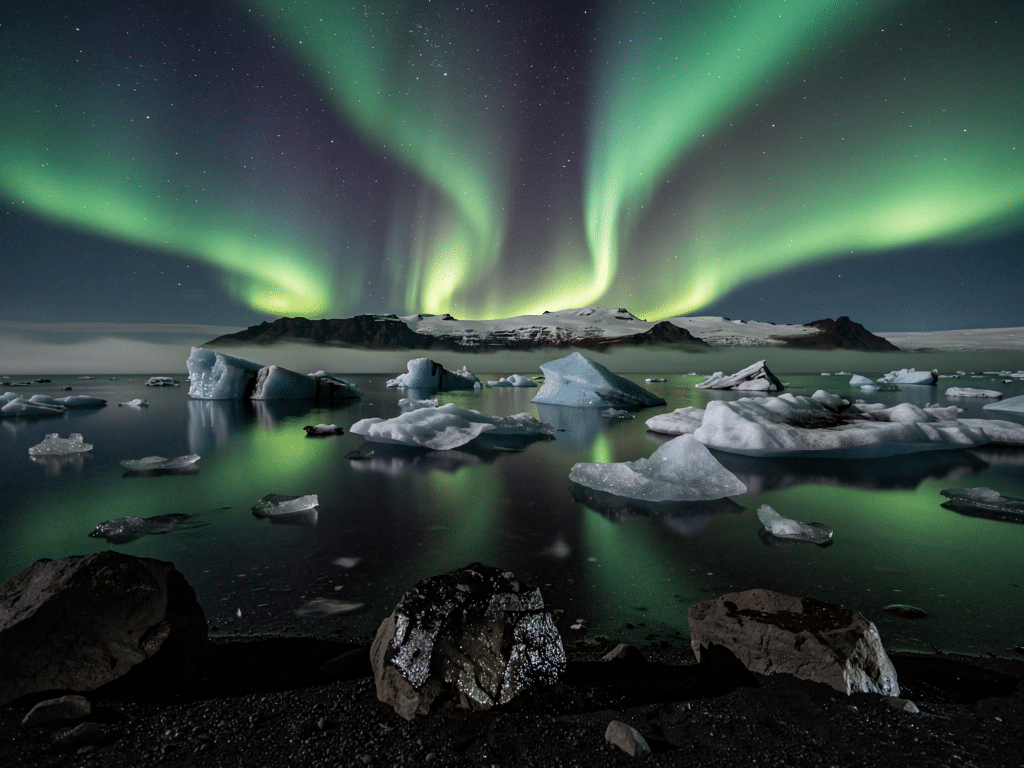 aurores boréales en islande