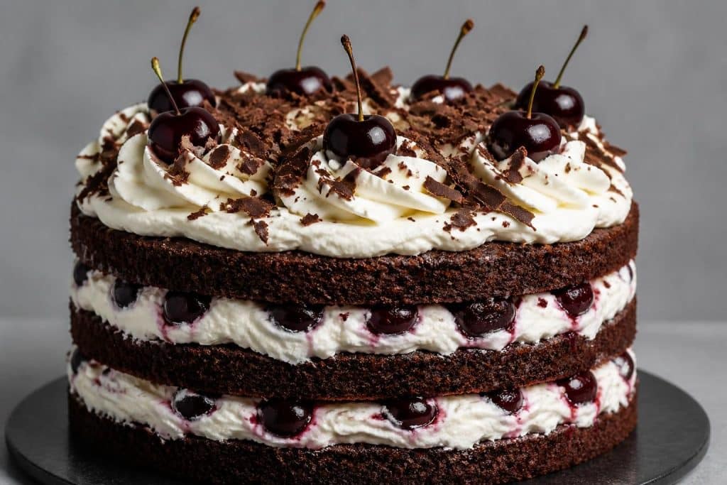 découvrez notre recette facile et traditionnelle de la forêt noire, un dessert authentique alliant chocolat, cerises et chantilly pour un plaisir gourmand garanti.