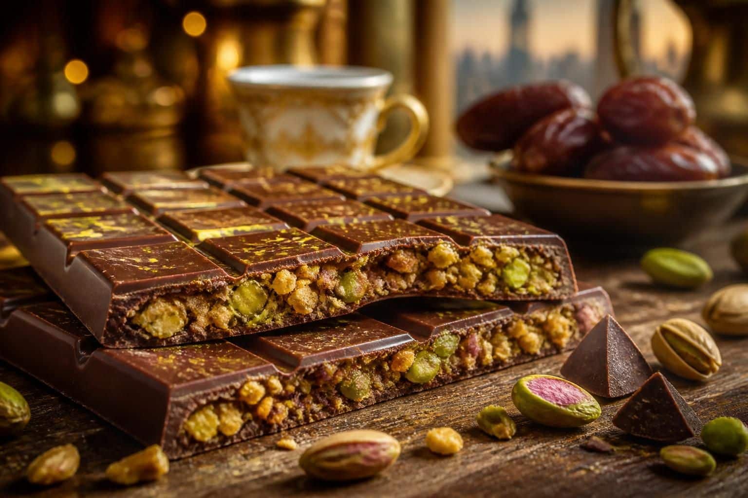 découvrez notre recette facile de tablette croustillante au chocolat et pistache, inspirée des saveurs raffinées de dubaï. un délice gourmand à préparer rapidement pour toutes vos envies sucrées.