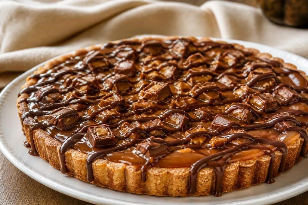 découvrez notre recette facile et gourmande de tarte au daim, alliant caramel fondant et chocolat intense pour un dessert irrésistible.