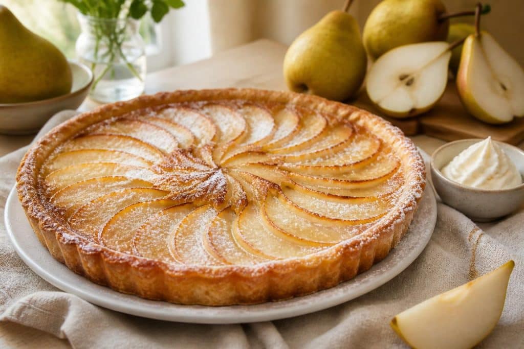 découvrez notre recette facile et gourmande de tarte aux poires, parfaite pour un dessert maison savoureux et rapide à préparer.